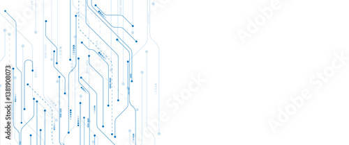 Abstract technology background with circuit board texture. Technology background with crossed lines and dots.