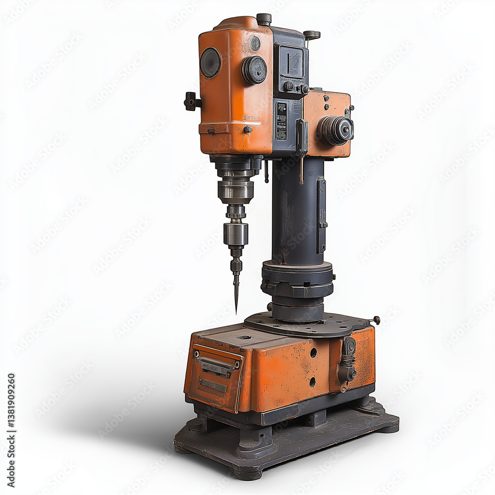 A high-powered drilling machine with an attached drill bit, ready for heavy-duty drilling tasks in industrial settings