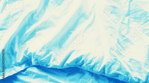 Wallpaper Mural Smooth and Creased Light Blue Fabric with White Highlights Torontodigital.ca