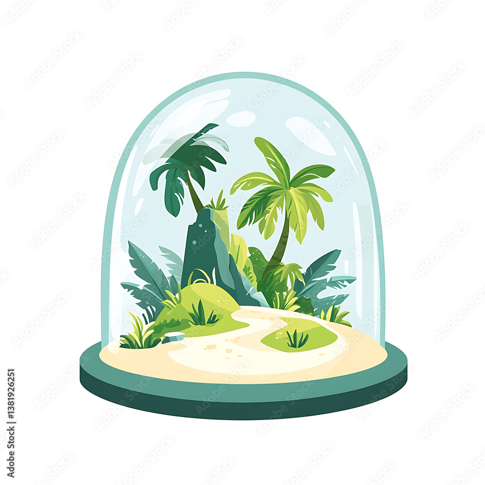 Obraz premium A collection of tropical beach travel elements and summer vacation scenes, perfect for commercial use and design assets.
