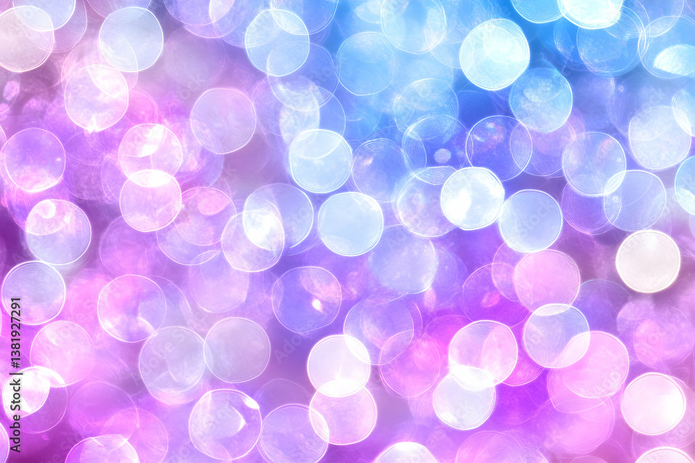 Fototapeta premium Abstract pastel bokeh background with blurred circles of light in pink, purple, and blue tones. generative ai