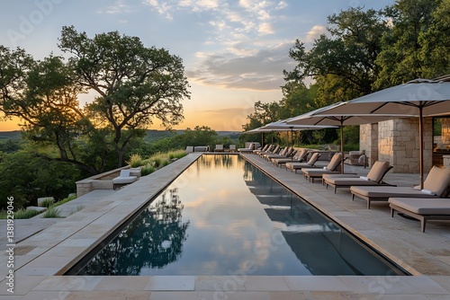 Wallpaper Mural Luxury Resort Infinity Pool at Sunset Torontodigital.ca