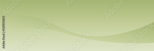 Vector green line background curve element with green space for text and message design, overlapping layers, vector
