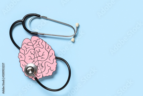 Paper human brain with stet...