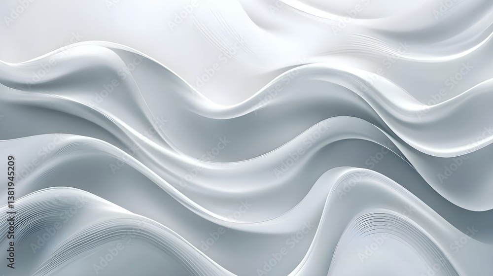 Obraz premium Silver Flow Abstract Background with Textured Lines
