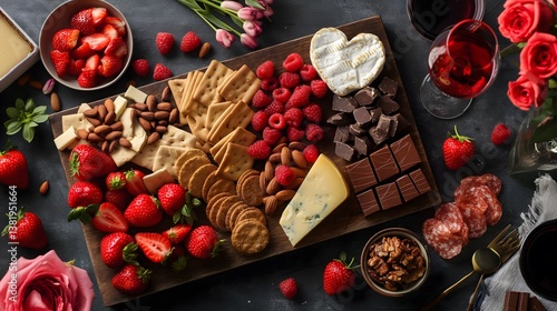 Romantic Cheese & Charcuterie Board