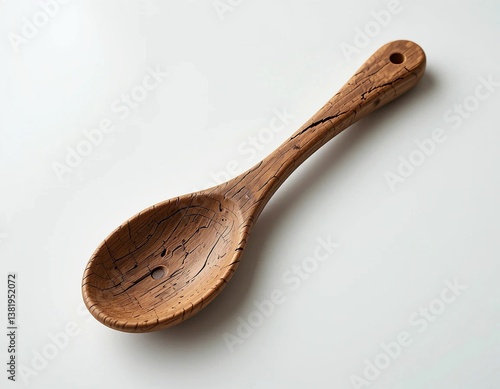 Smooth polished wooden spoon