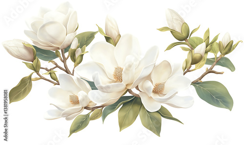Floral flower vector Illustrations on white background