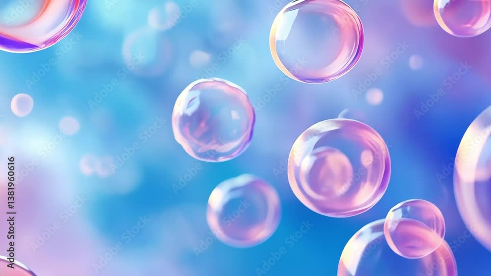 Water drop bubbles on a dreamy gradient background Water drop bubbles on a dreamy gradient background