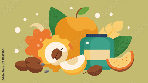 A section dedicated to organic snacking with offerings like roasted cashews coconut s and proteinpacked energy balls.. Vector illustration