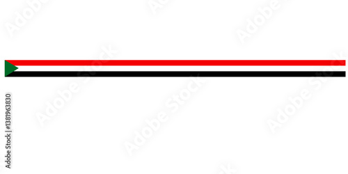 Long Sudan Flag Ribbon