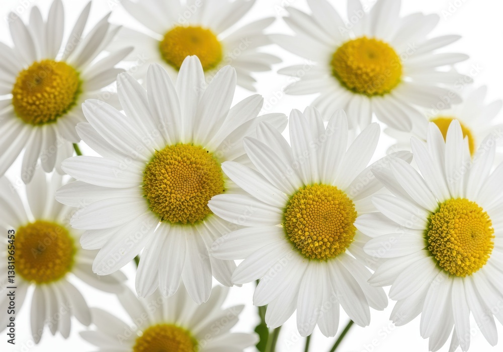 Fototapeta premium White daisies vibrant yellow centers
