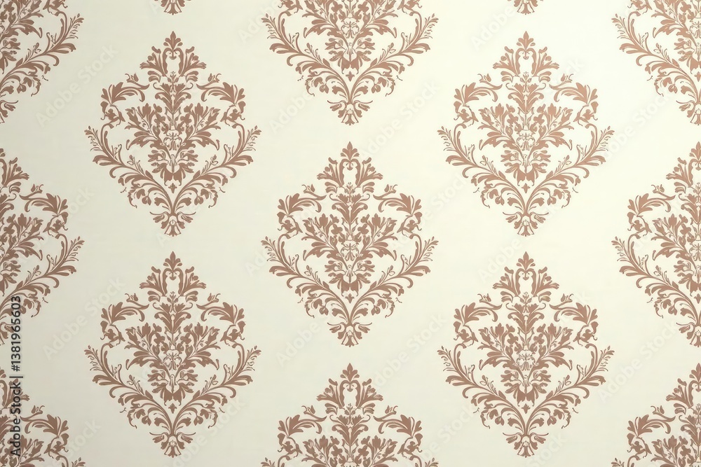Subtle floral damask wallpaper, elegant repeating design, seamless, textile, pastel Subtle floral damask wallpaper, elegant repeating design, seamless, textile, pastel