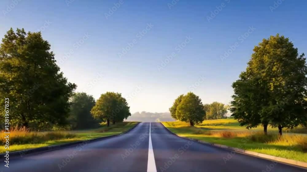 road in autumn forest road in autumn forest