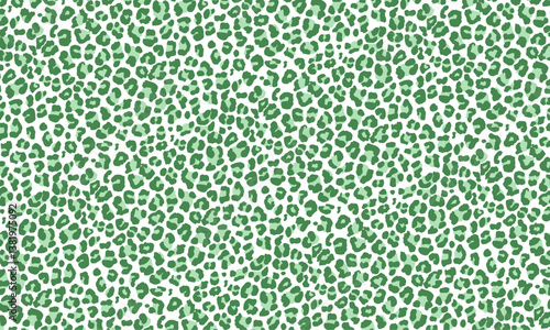 Leopard print design, vector illustration background seamless repeat green spots white background delicate tone pastel tone