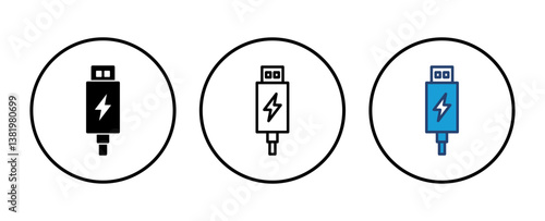 Usb icon vector. Flash disk icon vector