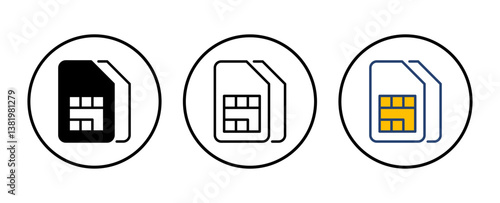 Sim card icon vector. dual sim card icon vector