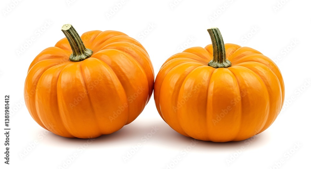 Autumn's Embrace Two Perfect Pumpkins AI Generated Autumn's Embrace Two Perfect Pumpkins AI Generated