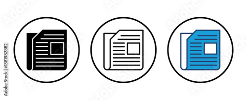 Newspaper icon vector. news paper vector sign