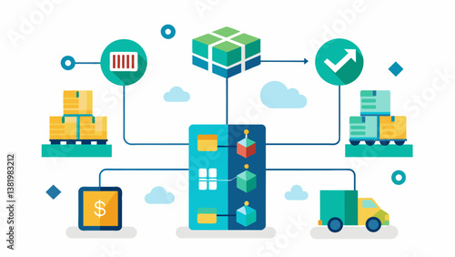 A matrix chart representing the costs and benefits of implementing new technologies for logistics and shipping showing how big data can inform decision making in this area.. Vector illustration