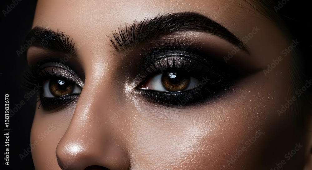 Fototapeta premium Smoky Eye Makeup Closeup.