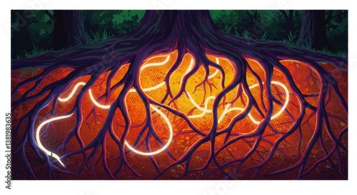 Green Tree Roots with Sustainable Design