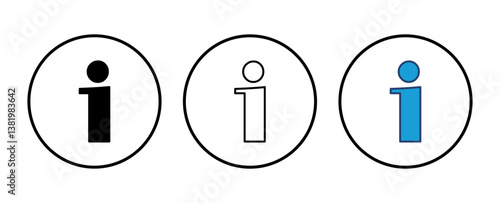 Info sign icon vector. about us icon vector. Faq icon
