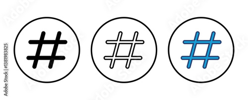 Hashtag icon vector. hashtag symbol
