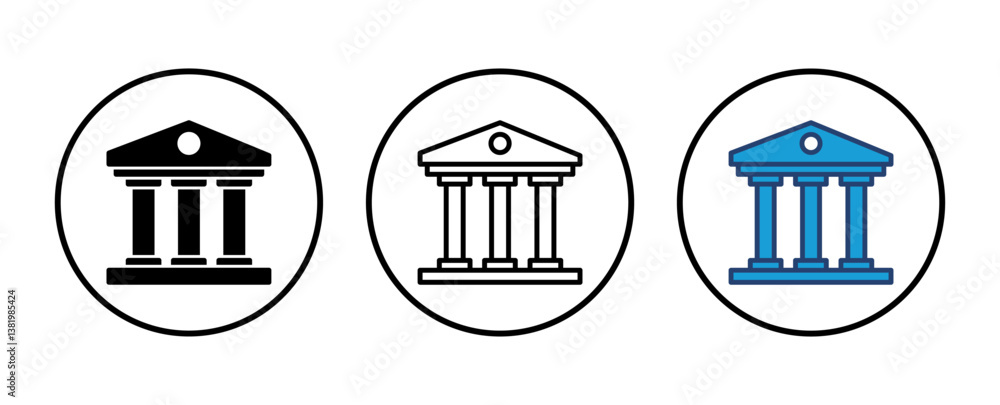 Bank icon vector. bank vector icon, museum, university Bank icon vector. bank vector icon, museum, university