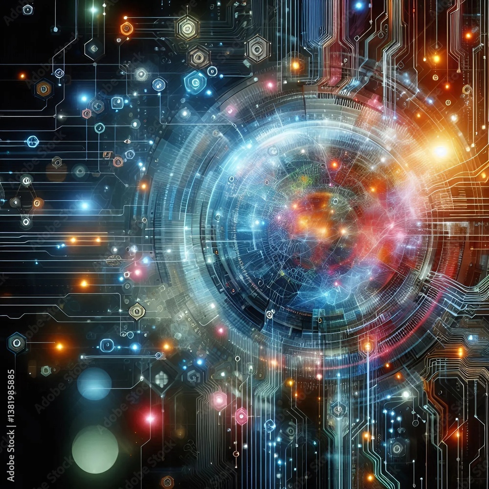 Fototapeta premium Advancing AI and IoT Integration: Revolutionizing Smart Technologies for Future Innovatio