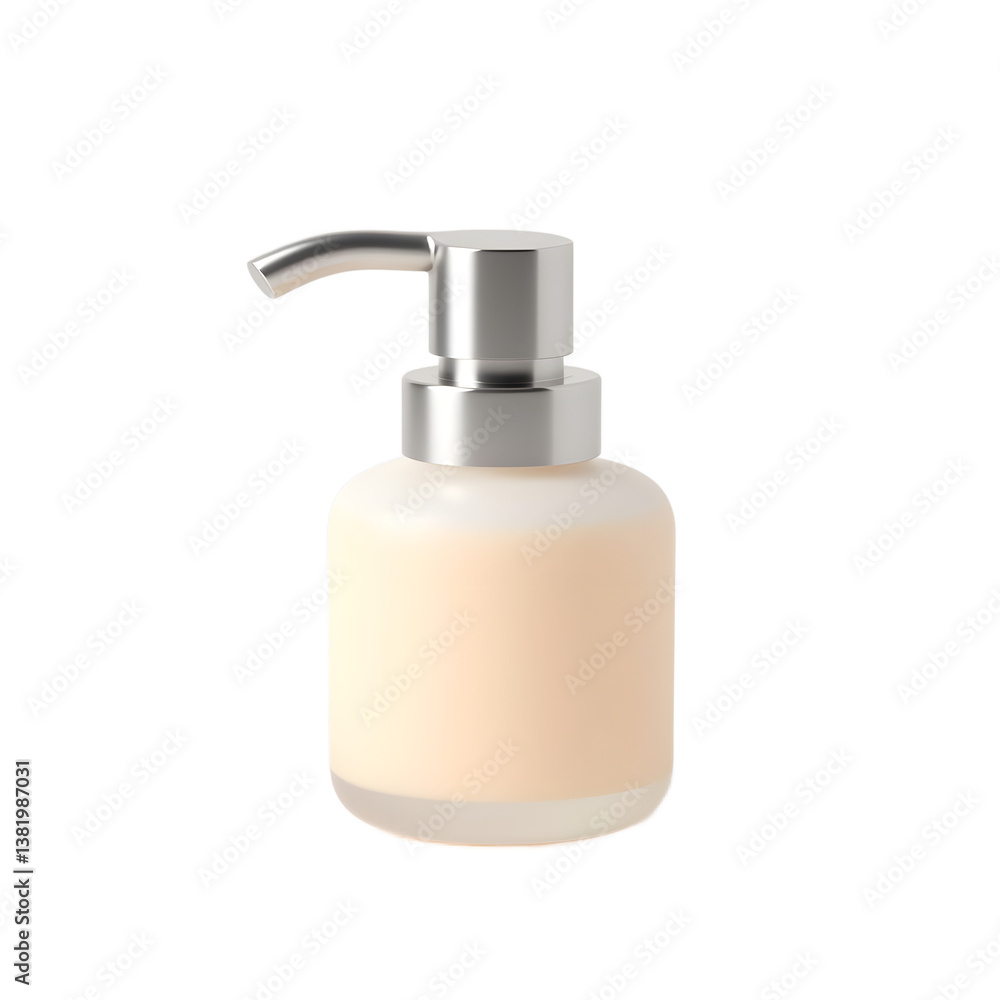 Elegant Cream Soap Dispenser with Silver Pump Elegant Cream Soap Dispenser with Silver Pump