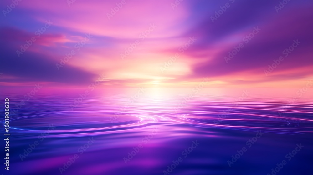 Serene sunset reflecting on tranquil water surface. Serene sunset reflecting on tranquil water surface.
