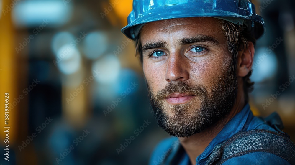 Skilled construction worker focused on his task Skilled construction worker focused on his task