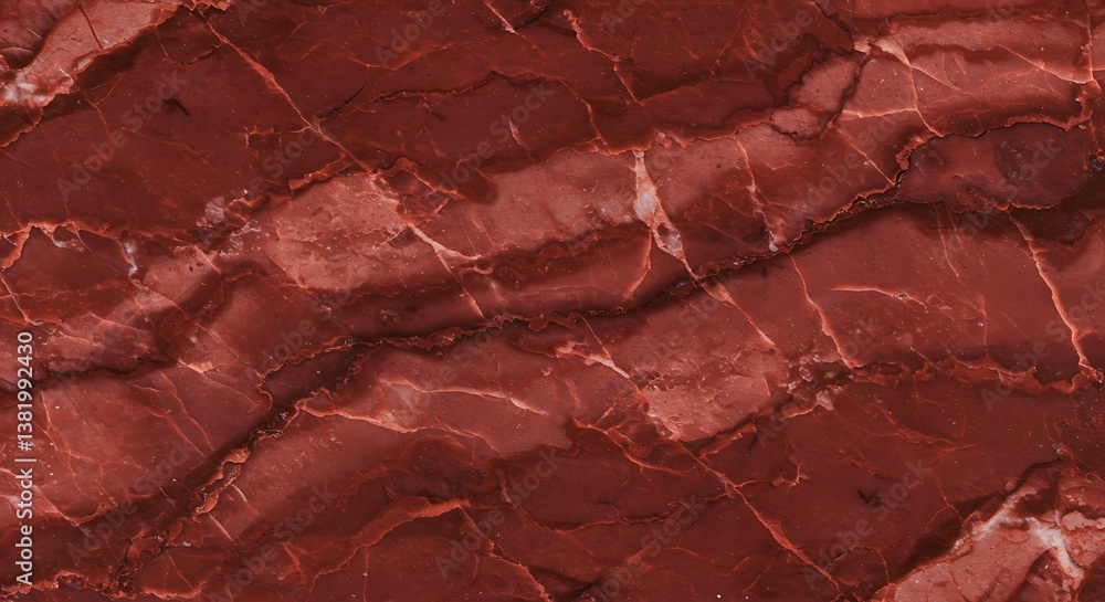 Fototapeta premium Crimson Marble Swirl Deep Red Stone Texture Russet Veined Stone Intricate Marble Pattern Rich Red Marble Abstract A Crimson Abyss Bloodstone Depth Marbled Earth Tones AI Generated