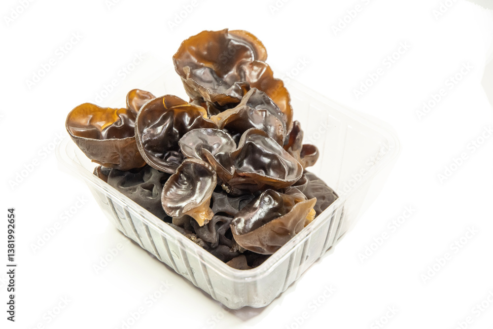 Chinese Black Fungus isolated on white background