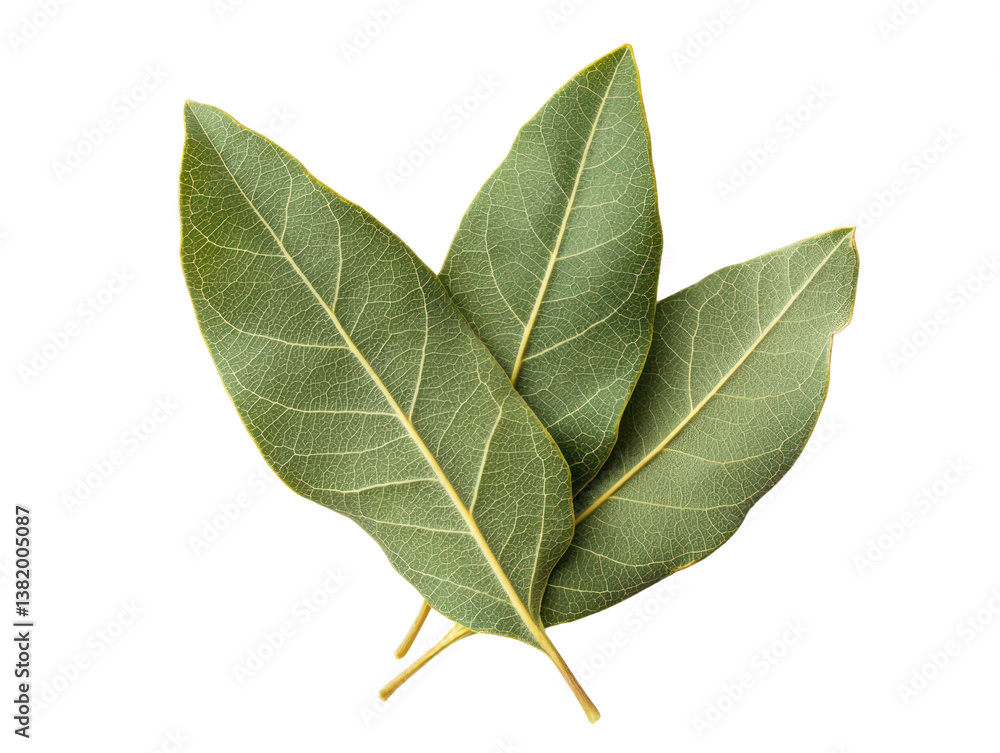 Obraz premium Culinary action preparing condiment bay leaves kitchen food styling isolated top-down view flavorful concept