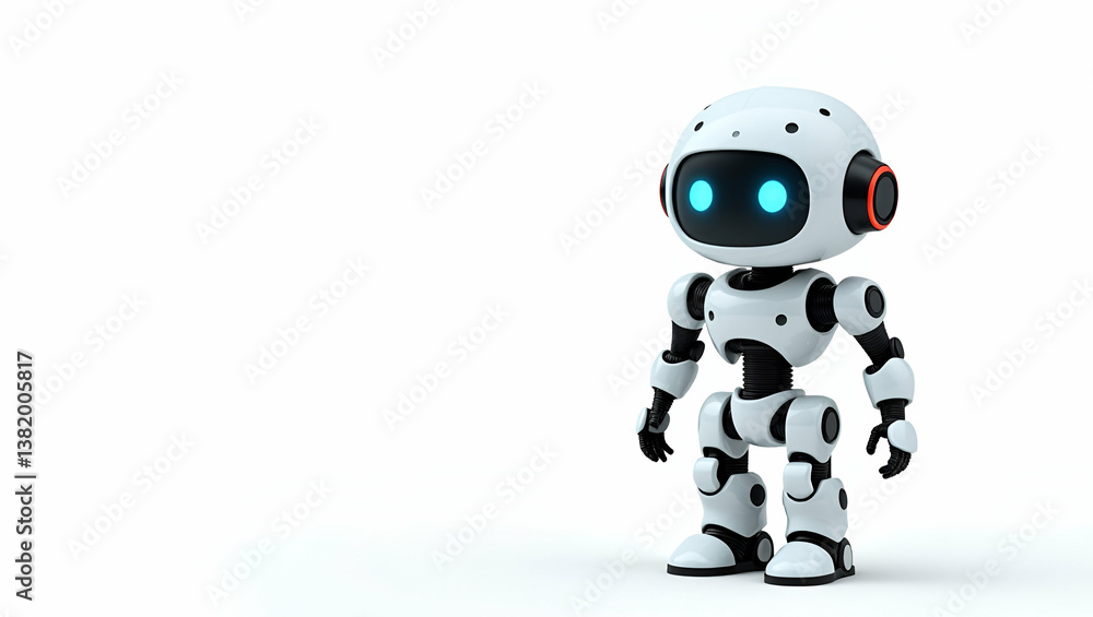 3D Icon of Advanced Neural Network Robotics: Integrating Deep Learning & Sensor Fusion for Intelligent Automation in Complex Tasks - Cute & Isolated on White Background 3D Icon of Advanced Neural Network Robotics: Integrating Deep Learning & Sensor Fusion for Intelligent Automation in Complex Tasks - Cute & Isolated on White Background