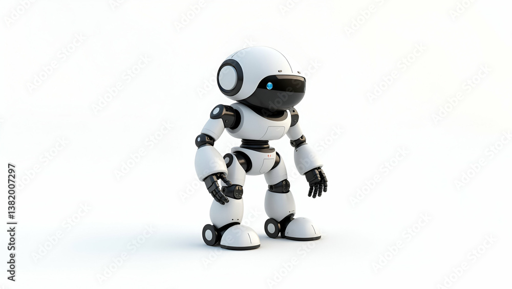 Exploring 3D Bipedal Robots: Simulating Human Walking for Research, Rescue Missions, and Mobility Assistance in Dynamic Environments - Cute 3D Icon on White Background Exploring 3D Bipedal Robots: Simulating Human Walking for Research, Rescue Missions, and Mobility Assistance in Dynamic Environments - Cute 3D Icon on White Background