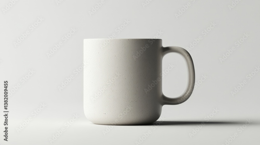 White Mug Mockup: A pristine white mug with a rounded handle stands confidently against a clean, neutral backdrop, ready to showcase your brand or design. White Mug Mockup: A pristine white mug with a rounded handle stands confidently against a clean, neutral backdrop, ready to showcase your brand or design.
