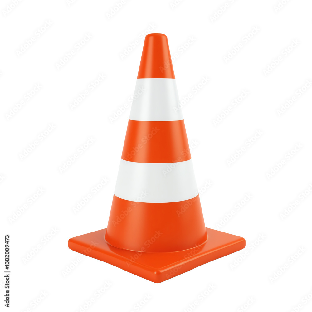 Traffic cone, white isolate background