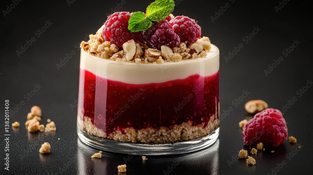 velvety cream dessert with tart fruit velvety cream dessert with tart fruit