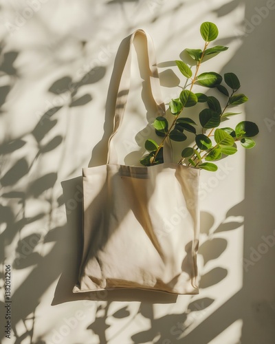 Reusable Tote Bag with Natural Props