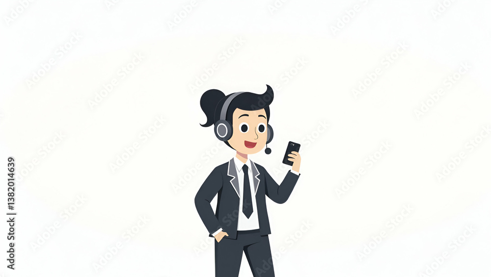 Flat Smart AI assistants help users complete tasks efficiently by automating actions managing schedules and providing support through advanced natural language processing in Simple flat cute vector i Flat Smart AI assistants help users complete tasks efficiently by automating actions managing schedules and providing support through advanced natural language processing in Simple flat cute vector i