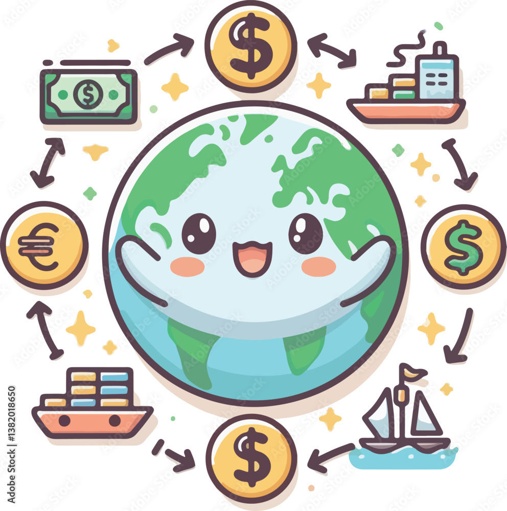 vector illustration representing the global economy vector illustration representing the global economy