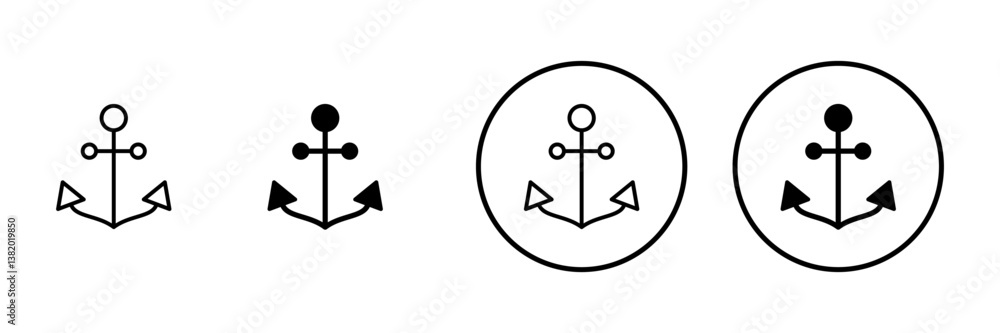 Anchor icon vector. Anchor sign and symbol. Anchor marine icon. Anchor icon vector. Anchor sign and symbol. Anchor marine icon.