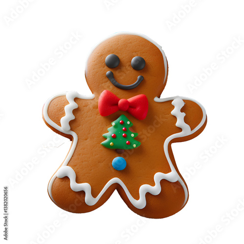 3D Cookie Man isolated on white background