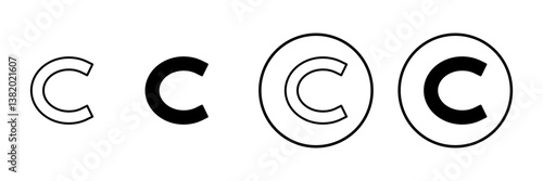 Copyright icon vector. copyright sign and symbol