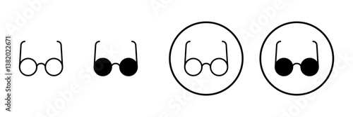 Glasses icon vector. Glasses sign and symbol