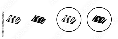 Newspaper icon vector. news paper sign and symbolign