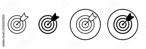 Target icon vector. goal icon vector. target marketing sign and symbol
